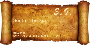 Serli Ibolya névjegykártya