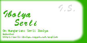 ibolya serli business card